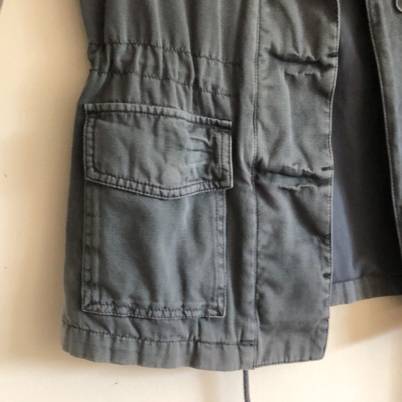 ECOTE Grey/Blue Cargo Jacket SIZE XS With buttons and pockets - Picture 4 of 15